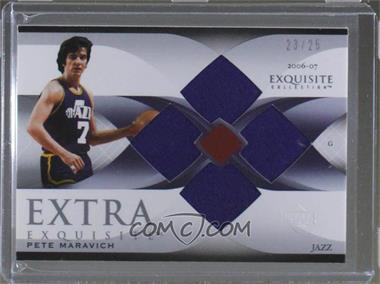 2006-07 Upper Deck Exquisite Collection - Extra Exquisite Memorabilia - Quad #EE-PM - Pete Maravich /25