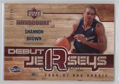 2006-07 Upper Deck Hardcourt - Debut Jerseys #DJ-SB - Shannon Brown /199