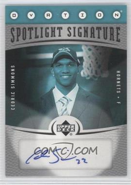 2006-07 Upper Deck Ovation - Spotlight Signatures #SS-CS - Cedric Simmons