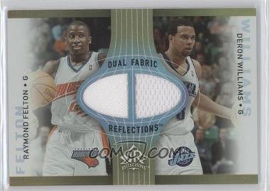 2006-07 Upper Deck Reflections - Fabric Reflections Dual - Gold #DR-FW - Raymond Felton, Deron Williams /100