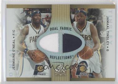 2006-07 Upper Deck Reflections - Fabric Reflections Dual - Gold #DR-TO - Jermaine O'Neal, Jamaal Tinsley /100
