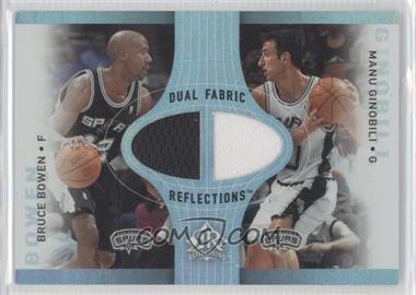 2006-07 Upper Deck Reflections - Fabric Reflections Dual #DR-BG - Bruce Bowen, Manu Ginobili