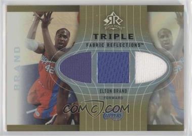 2006-07 Upper Deck Reflections - Fabric Reflections Triple - Gold #TFR-EB - Elton Brand /100