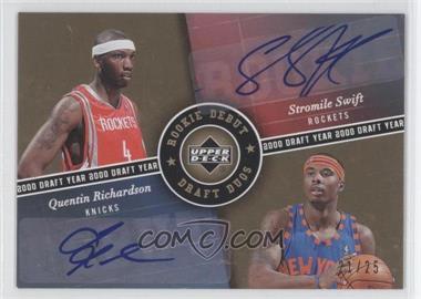 2006-07 Upper Deck Rookie Debut - Draft Duos - Dual Autographs #DD-SR - Stromile Swift, Quentin Richardson /25