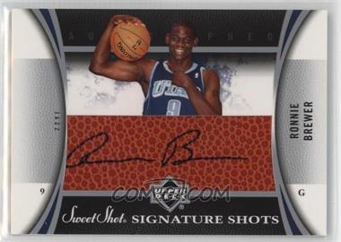 2006-07 Upper Deck Sweet Shot - Signature Shots Leather #SSL-RB - Ronnie Brewer