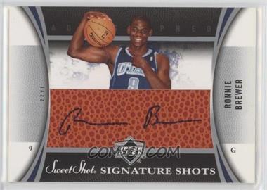 2006-07 Upper Deck Sweet Shot - Signature Shots Leather #SSL-RB - Ronnie Brewer