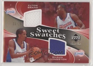 2006-07 Upper Deck Sweet Shot - Sweet Swatches Memorabilia - Gold #SSD-BL - Elton Brand, Shaun Livingston /25