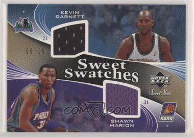2006-07 Upper Deck Sweet Shot - Sweet Swatches Memorabilia - Gold #SSD-GM - Kevin Garnett, Shawn Marion /25
