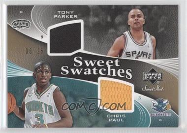 2006-07 Upper Deck Sweet Shot - Sweet Swatches Memorabilia - Gold #SSD-PP - Tony Parker, Chris Paul /25