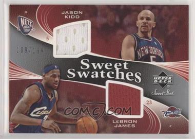 2006-07 Upper Deck Sweet Shot - Sweet Swatches Memorabilia #SSD-KJ - Jason Kidd, LeBron James /199