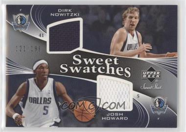 2006-07 Upper Deck Sweet Shot - Sweet Swatches Memorabilia #SSD-NH - Dirk Nowitzki, Josh Howard /199