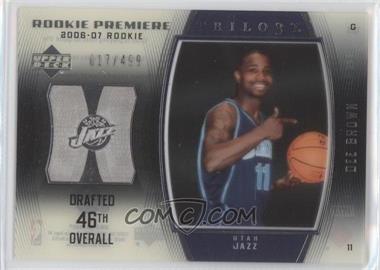 2006-07 Upper Deck Trilogy - [Base] #125 - Rookie Premiere - Dee Brown /499