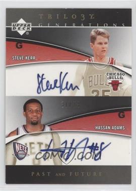 2006-07 Upper Deck Trilogy - Generations Past and Future Signatures #PFS-KA - Steve Kerr, Hassan Adams /33