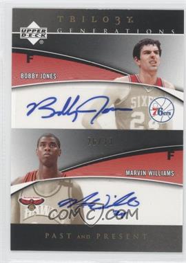 2006-07 Upper Deck Trilogy - Generations Past and Present Signatures #PPS-JW - Bobby Jones, Marvin Williams /33