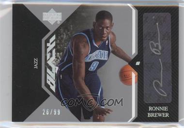 2006-07 Upper Deck UD Black - Auto Rookies #AR-RB - Ronnie Brewer /99