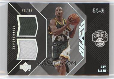 2006-07 Upper Deck UD Black - Dual Materials #DM-RA - Ray Allen /99