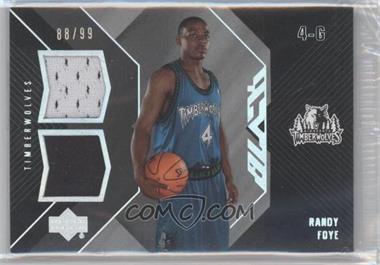 2006-07 Upper Deck UD Black - Dual Materials #DM-RF - Randy Foye /99