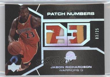 2006-07 Upper Deck UD Black - Patch Numbers #PN-JR - Jason Richardson /25