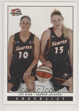 2006 Rittenhouse WNBA - [Base] #108 - Checklist - Sue Bird, Lauren Jackson