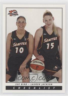 2006 Rittenhouse WNBA - [Base] #108 - Checklist - Sue Bird, Lauren Jackson