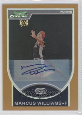 2007-08 Bowman Draft Picks & Stars - Chrome - Gold Refractor Autographs #126 - Marcus Williams /50