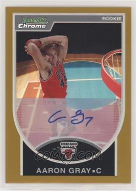 2007-08 Bowman Draft Picks & Stars - Chrome - Gold Refractor Autographs #144 - Aaron Gray /50