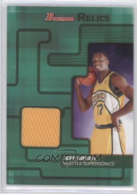 2007-08 Bowman Draft Picks & Stars - Relics - Bronze #BR-JG - Jeff Green /50