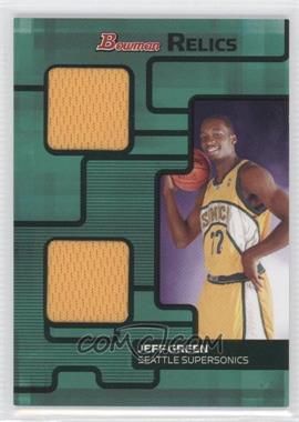 2007-08 Bowman Draft Picks & Stars - Relics - Dual #BR-JG - Jeff Green /199