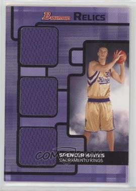 2007-08 Bowman Draft Picks & Stars - Relics - Triple #BR-SH - Spencer Hawes /99