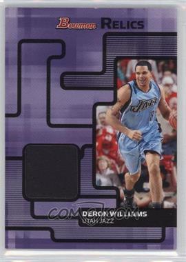 2007-08 Bowman Draft Picks & Stars - Relics #BR-DWI - Deron Williams