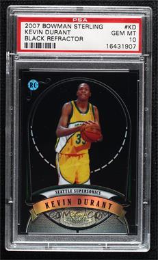 2007-08 Bowman Sterling - [Base] - Black Refractors #KD - Kevin Durant /199 [PSA 10 GEM MT]