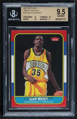 2007-08 Fleer - 1986-87 Retro Rookies #86R-143 - Kevin Durant [BGS 9.5 GEM MINT]