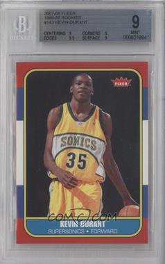 2007-08 Fleer - 1986-87 Retro Rookies #86R-143 - Kevin Durant [BGS 9 MINT]