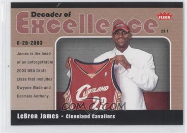 2007-08 Fleer - Decades of Excellence #13 - LeBron James