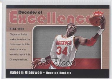 2007-08 Fleer - Decades of Excellence #7 - Hakeem Olajuwon