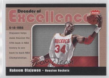 2007-08 Fleer - Decades of Excellence #7 - Hakeem Olajuwon