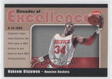 2007-08 Fleer - Decades of Excellence #7 - Hakeem Olajuwon