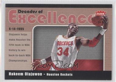 2007-08 Fleer - Decades of Excellence #7 - Hakeem Olajuwon