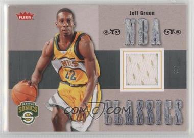 2007-08 Fleer - NBA Classics Memorabilia #TT-JG - Jeff Green