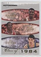 Hakeem Olajuwon, Michael Jordan, John Stockton #/1,984