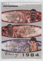 Hakeem Olajuwon, Michael Jordan, John Stockton #/1,984