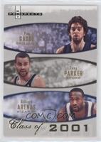 Pau Gasol, Tony Parker, Gilbert Arenas #/2,001