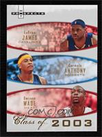 LeBron James, Carmelo Anthony, Dwyane Wade #/2,003