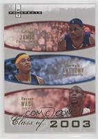 LeBron James, Carmelo Anthony, Dwyane Wade #/2,003