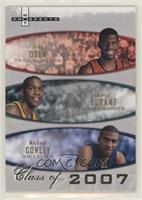 Greg Oden, Kevin Durant, Michael Conley #/2,007