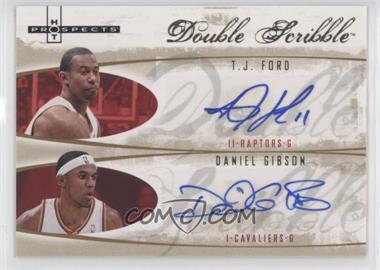 2007-08 Fleer Hot Prospects - Double Scribble #DS-FG - T.J. Ford, Daniel Gibson /25