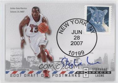 2007-08 Fleer Hot Prospects - Draft Day Postmarks Autographs - Red #PM-SL - Stephane Lasme /10