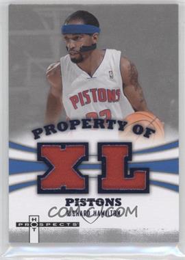 2007-08 Fleer Hot Prospects - Property Of Materials - Blue Patch #PO-RH - Richard Hamilton /10