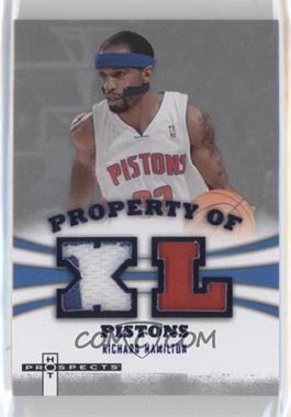 2007-08 Fleer Hot Prospects - Property Of Materials - Blue Patch #PO-RH - Richard Hamilton /10