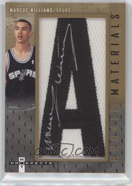 2007-08 Fleer Hot Prospects - Rookie Materials Manufactured Letter Patch Autographs #RM-MW - Marcus Williams